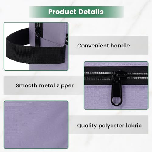 Toiletry Bag for Women - Makeup bag Small Pouch for Toiletries, Cosmetics, Accessories, Gifts, Travel Organizer - Purple - view 4