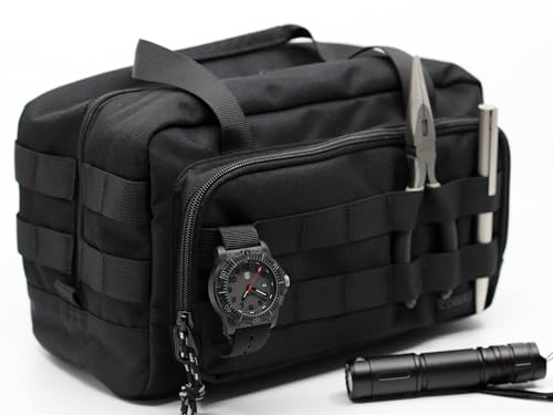 12-Inch Heavy Duty Tool Bag, Tactical, Gear, Range, EDC,Tool Bag for cars, Multi-Purpose Work Bag for Mechanics,Electrician,Carpenters,Builders,Plumbers 12" X 7" X 7" (Black) - view 7