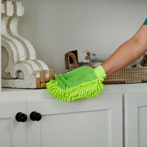 Libman Microfiber Dusting Mitt – Dual-Sided Dusting Glove with Elastic Cuff, Polishing & Dusting Microfiber Fingers, Reusable & Machine-Washable, 10.5” x 7” – Traps Dust, Dirt & Allergens - view 3