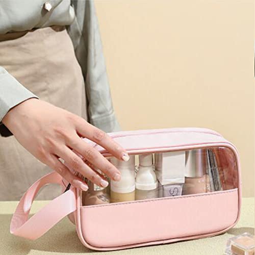 Hanging Travel Toiletry Bag for women, Waterproof Cosmetic Bag Portable Travel Makeup Pouch Multifunction Handle Travel Toiletry Bag Organizer for Women, Cosmetic Bags for Women Travel Set(3Pcs Pink) - view 6