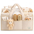 Baby Diaper Caddy Organizer with Handle, Boy & Girl Shower Gift Basket, Portable Diaper Storage Basket Bin for Wipes, Newborn Baby Essentials Registry Search Must Haves, Car Caddy Organizer