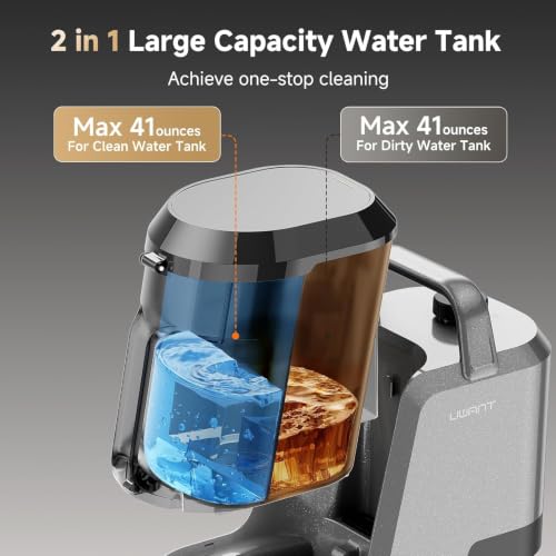 Carpet Cleaner Machine with Steam&Hot&Cold Water Modes, 18KPa Powerful Suction, Portable Carpet Steam Cleaner for Carpet, Sofa,Furniture & Pet Messes, Multi-Purpose Upholstery Cleaner Set of 1 - view 6
