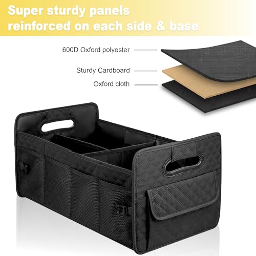 Car Trunk Organizer for SUV, Collapsible Car Storage Organizer Black - view 4