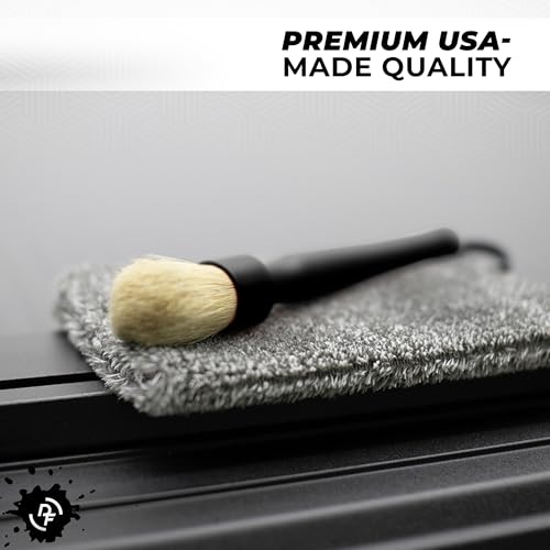Boar Hair Detailing Brush Set, Comfortable Grip and Heavy-Duty Scrubbing for Interior, Exterior, Engine Bay, Wheels, Exhaust Tips, Textured Plastic - view 4