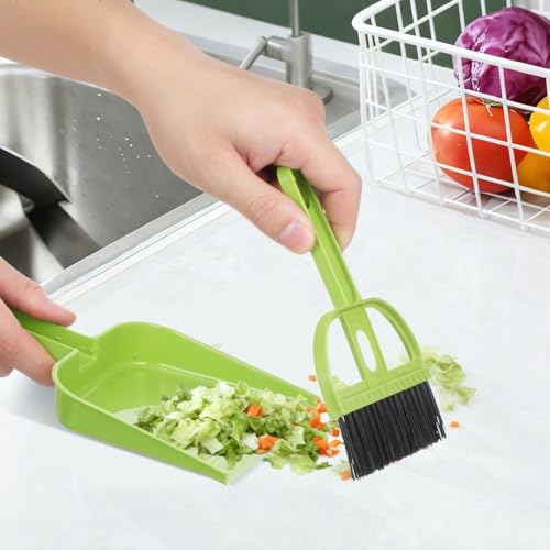 6 Pack Mini Broom and Dustpan Set Desktop Cleaning Brush Set with Soft Bristles and Pointed Bristles for Desk Keyboard Windowsill Counter Home Office Sweeping Tools - view 6