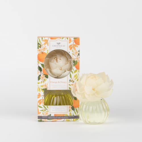 Gifts Unique Blooming Highly Fragranced Flower Diffuser Air Freshener-Orange & Honey