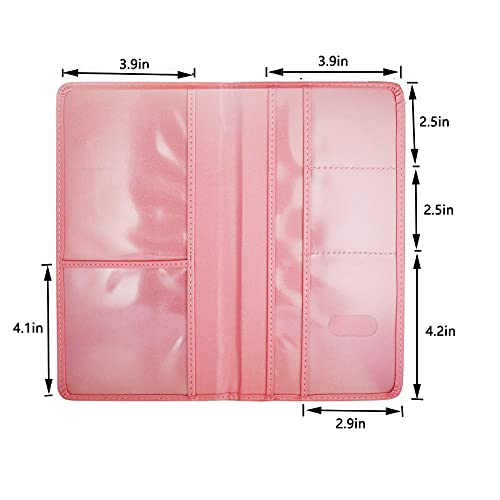 Car Registration and Insurance Card Holder - PU Leather Vehicle Glove Box, Essential Document Organizer Wallet Case Organizer for ID, Driver's License, Cards, Car Accessories for Women&Men - view 3