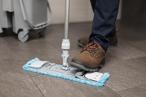 Commercial SmartColor MicroMop 15.0, 16" Wet Microfiber Mop Pad, Reusable - Heavy-Duty Floor Cleaning, Blue - MM40B - view 4