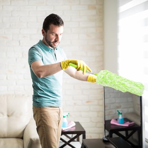 Telescopic Microfiber Duster Wand with Bendable Head, Reusable Cleaner - view 2