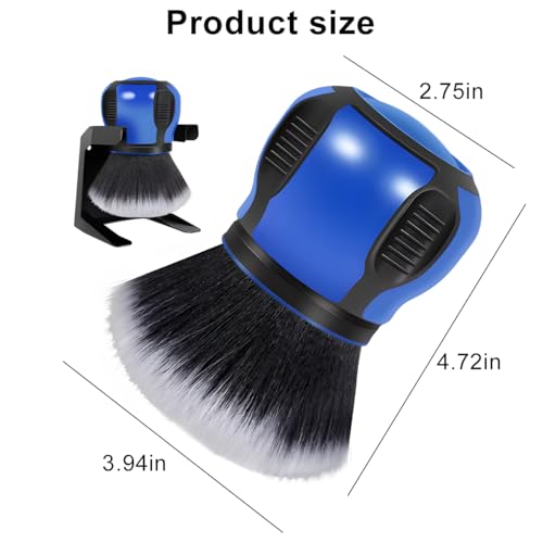 Car Detailing Brush, Ultra Soft Auto Interior Dusting Brush with Storage Rack, Car XL Synthetic Brush Cleaning Tool, Universal Covers Large Area Inside or Outside Vehicles(Blue/Style A) - view 2