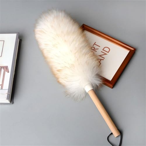 Wool Dusters Microfiber Dusting Wand with Bamboo Handle Car Dusters for Home Car Sweeping Dusts - view 3