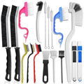 17 Pcs Crevice Cleaning Brush Set Hard Bristle Tools for Narrow Spaces