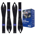 MOCA 4 Pack Soft Loop Tie Down Straps, 12000Lbs 1.6 x 17 inches (Black)