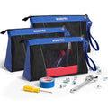 12" Tool Pouches with Zipper, Heavy-Duty Small Tool Bag, Utility small tool pouch for Tool Organizers and Storage, Mini Tool Bag, 3 Pack