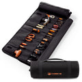 Tool Roll For Men, Heavy Duty Tool Roll Bag Organizer, Roll Up Tool Pouch with 20 + 1 Pocket, Perfect Gifts for Men Father Dad Mechanic, Black