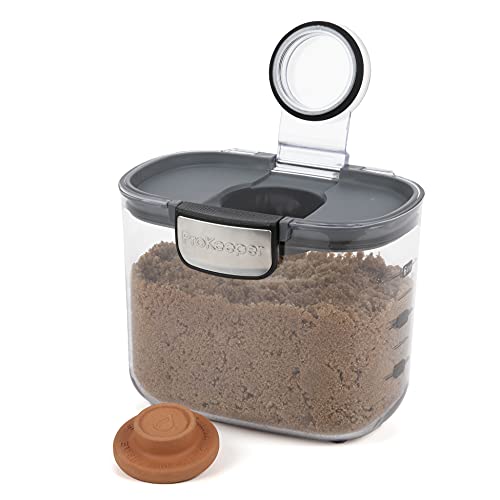 + by Progressive International Clear Plastic Airtight Food Baker's Kitchen Storage Organization Container Canister Set with Magnetic Accessories (Brown Sugar 1.4-Quart) - view 2