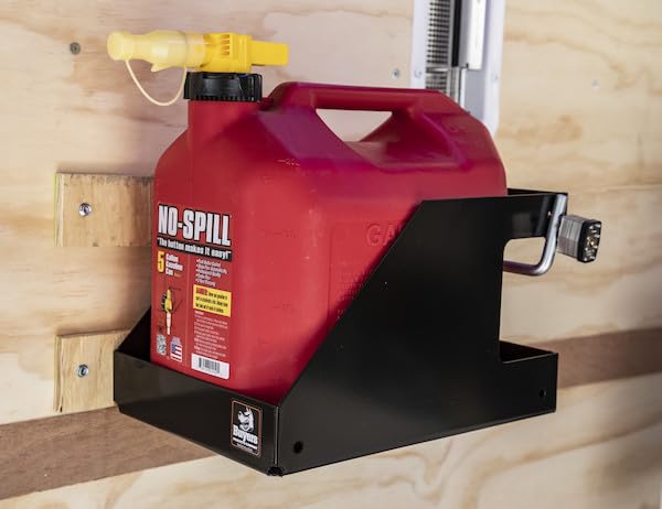 Buyers Products LT32 Locking Rack Gas Container Holder For Open & Closed Landscape Trailers, Made In The USA, Lawn Care Equipment, Secure Storage For Landscape Tools - view 2