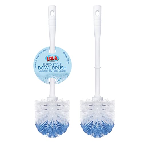 Classic Toilet Brush, Durable Fiber Stiff Bristles, Non-Scratch - 2 PK