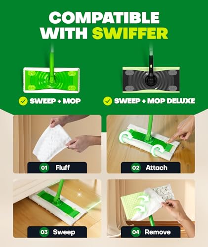60 Count Heavy Duty Dry Sweeping Cloths Refills for Swiffer Sweeper Mop - view 5