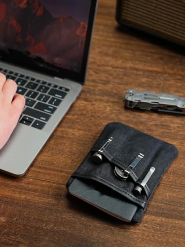 SP4 EDC Pouch, Waxed Canvas Pocket Organizer, Zippered Tool Bag - view 2