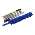 Electrostatic Feather Duster with Extendable Rod - Flexible High-Density Chenille Wand for Ceiling Fans & Blinds - Blue 35cm Head(5)