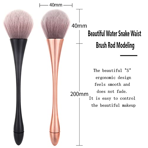 2 Pcs Nail Brushes for Cleaning Dust, Dip Powder Brush Duster Nail Art Brushs Manicure Brush Clean Up Tools for Makeup, Blush Nails Supplies - view 6