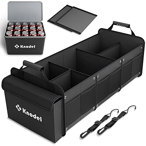Extra Large 4-in-1 Trunk Organizer with Cooler for Car (Black)
