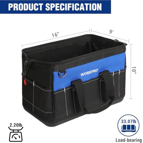 16-inch Wide Mouth Tool Bag with Water-Proof Molded Base - view 2