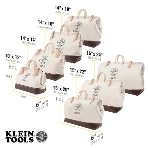 5102-12 Heavy-Duty Natural Canvas Tool Bag, Tool Tote, 12-Inch - view 2