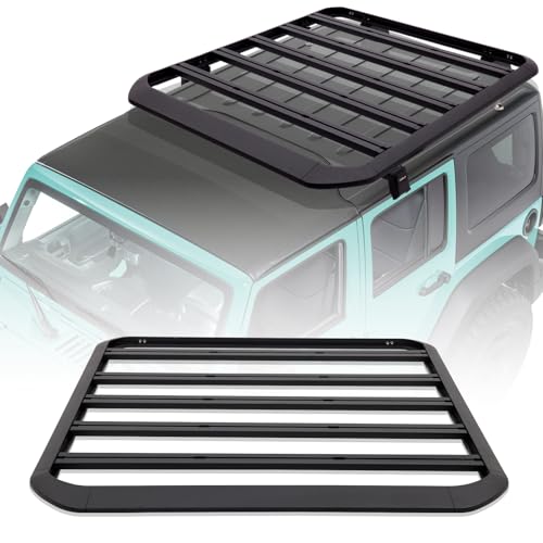 Aluminum Half Roof Rack for 2007-2018 Jeep JK JKU, 400lb Capacity
