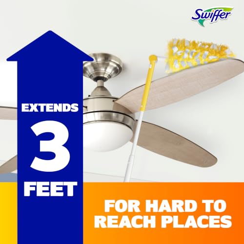Duster Kit with 3 ft Extendable Handle, Dusters for Cleaning, Set Includes 1 Extension Pole and 12 Heavy Duty Dusting Refills Dust Cleaner, Long Extended Wand for Ceiling Fans and Walls - view 3