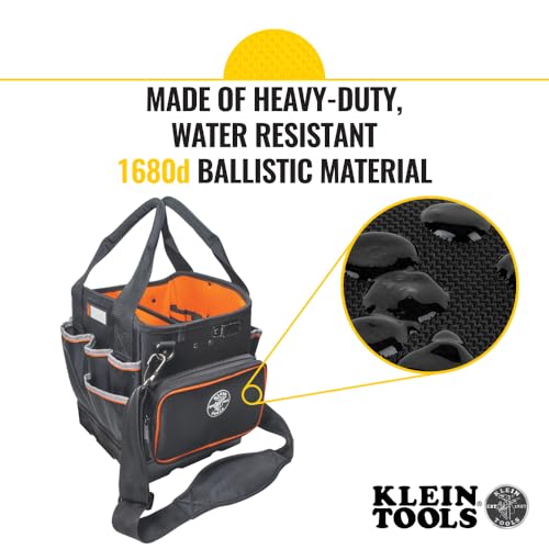 5541610-14 Tool Bag with Shoulder Strap Has 40 Pockets for Tool Storage and Orange Interior - view 4
