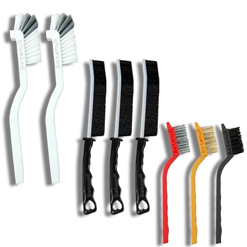 Crevice Cleaning Brush Set, Multi-Purpose Hard Bristle Brushes