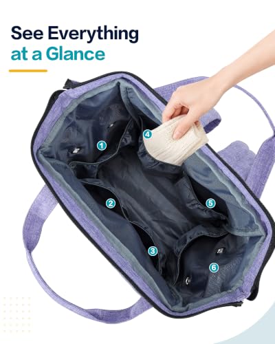 Crochet Bag Organizer for Yarn Storage, Knitting Bag and Accessories - view 4