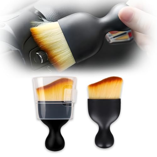 2PCS Car Interior Dust Brush,Soft Microfiber Bristles, Car Detailing Brush Cleaning Brush, Dust Brush Car Interior Cleaning Tool for Car Vents, Dashboards, and Home Use