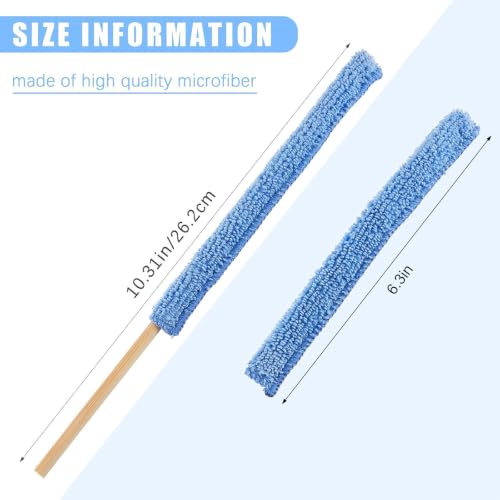 6 Pcs Microfiber Detail Duster Sticks Mini Fan Cleaning Brush - view 2