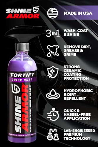 Car Detailing Bundle - Fortify Quick Coat Ceramic Waterless Wash & Interior Cleaner - Complete Automotive Care Kit for Mirror Shine Paint Protection & Deep Interior Cleaning - 2 Pack - view 3
