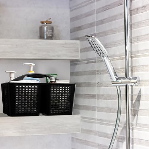 Portable Shower Caddy, Caddy Organizer with Handle, Plastic Shower Basket Hold Soap, Shampoo, Hair Supplies and Beauty Products, Cleaning Supplies Organizer for Home, Dorm, Shelf and Cabinet - view 6