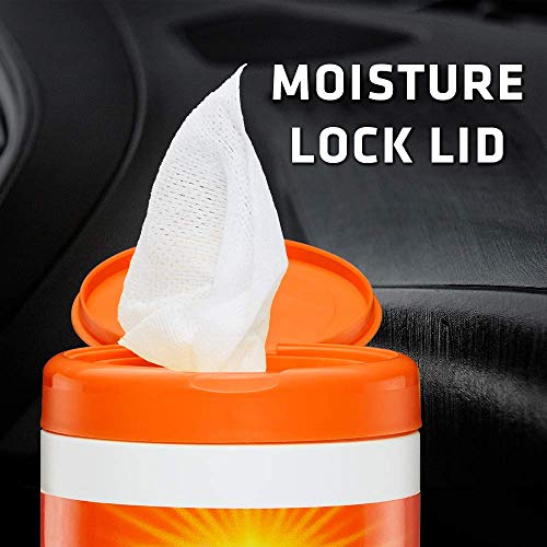 Car Interior Cleaner Protectant Wipes - Cleaning for Cars & Truck & Motorcycle, New Car, 25 Count (Pack of 6), 78533-6PK - view 4