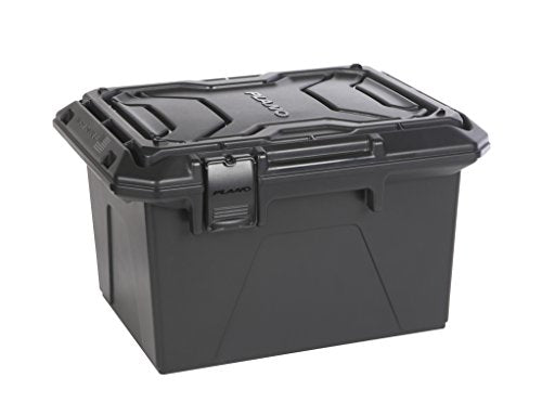 Ammo Crate, Black, Lockable Plastic Ammunition Storage Box, Water-Resistant Protection with Interlocking Foam and Removable Dividers