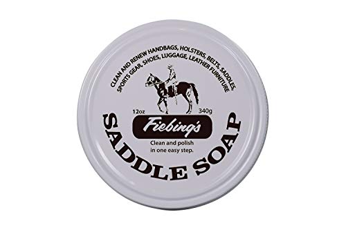 White Saddle Soap for Leather (12 oz Tin) - Cleaner & Conditioner to Soften, Protect & Restore Leathercraft - Soap for Car Seat, Couch, Shoe, Purse, Boot, Bag, & Saddles - view 2