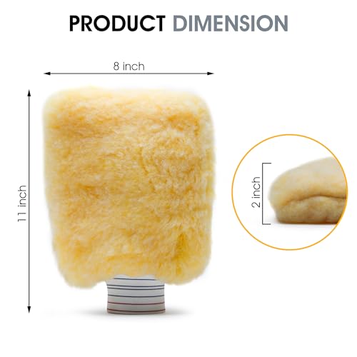 SM Arnold Spun Gold Professional Car Wash Mitt - Durable, Scratch-Resistant, 8" x 11", Lorene Synthetic Fibers | Ideal for Auto Detailing, Cleaning Supplies, Vehicle Care & Maintenance (Pack of 2) - view 5