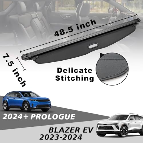 Retractable Trunk Cargo Cover Compatible with Chevy Blazer EV 2026 2025 2024 2023/ Honda Prologue Accessories Interior Accessories, Black Rear Trunk Cargo Shield Privacy Cover - view 2