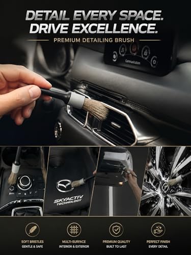 Car Detailing Brush Kit, 10 Piece Boar Hair for Interior - view 6