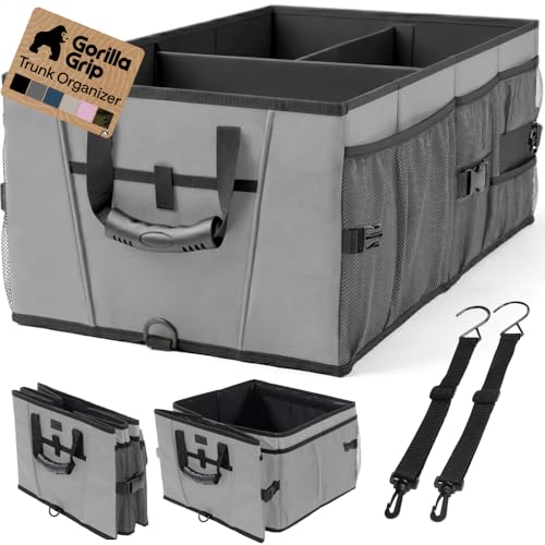 Trunk Organizer for SUV and Cars, Large Capacity, Gray