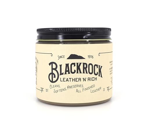 Leather N Rich 16 oz Leather Cleaner & Conditioner, Premium 2-in-1 Care, Made in USA – Leather Balm for use on Furniture, Car Interiors, Saddles & Horse Tack, Shoes, Bags, and Jackets
