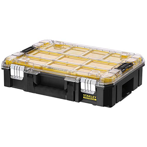 Stanley FatMax FMST82967-1 Stackable Tool Box with Transparent Lid and 10 Sorting Inserts of Different Sizes, Can be Combined with Other TSTAK Boxes - view 2