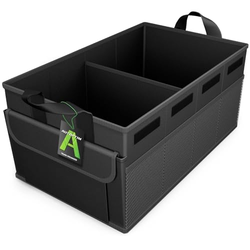 Car Trunk Organizer - 65L Collapsible Car Organizer, Black, Large