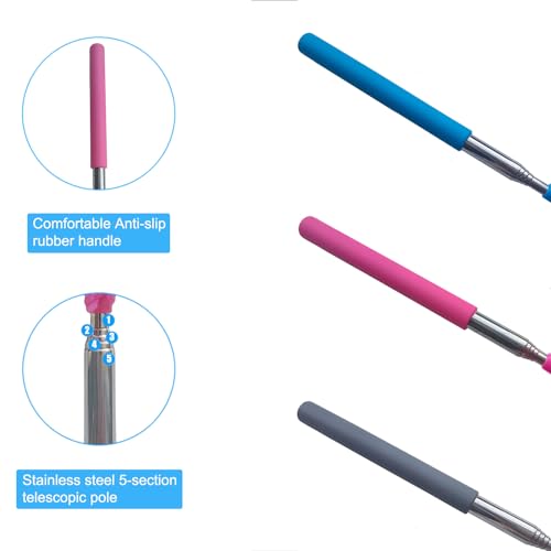 3 PCS 15.7 to 35.5 Inch Extendable Telescoping Microfiber Duster Bendable Brush Washable Dusting Brush for Home Office Car - view 3