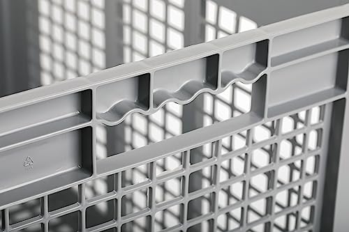 Hudson Exchange 24 x 16 x 16" Mesh Straight Wall Handled Storage Container Tote, Gray - view 4
